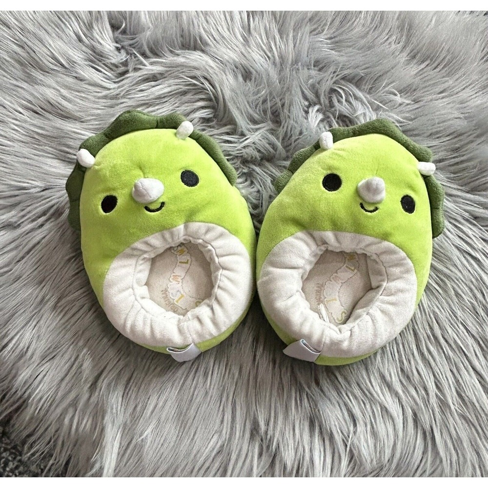Squishmallows KellyToy Kids Slippers Plush Danny Dino‎ Size 13/1 Toddler